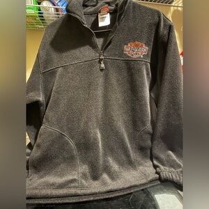 Unisex Harley Davidson 3/4 zip pullover medium